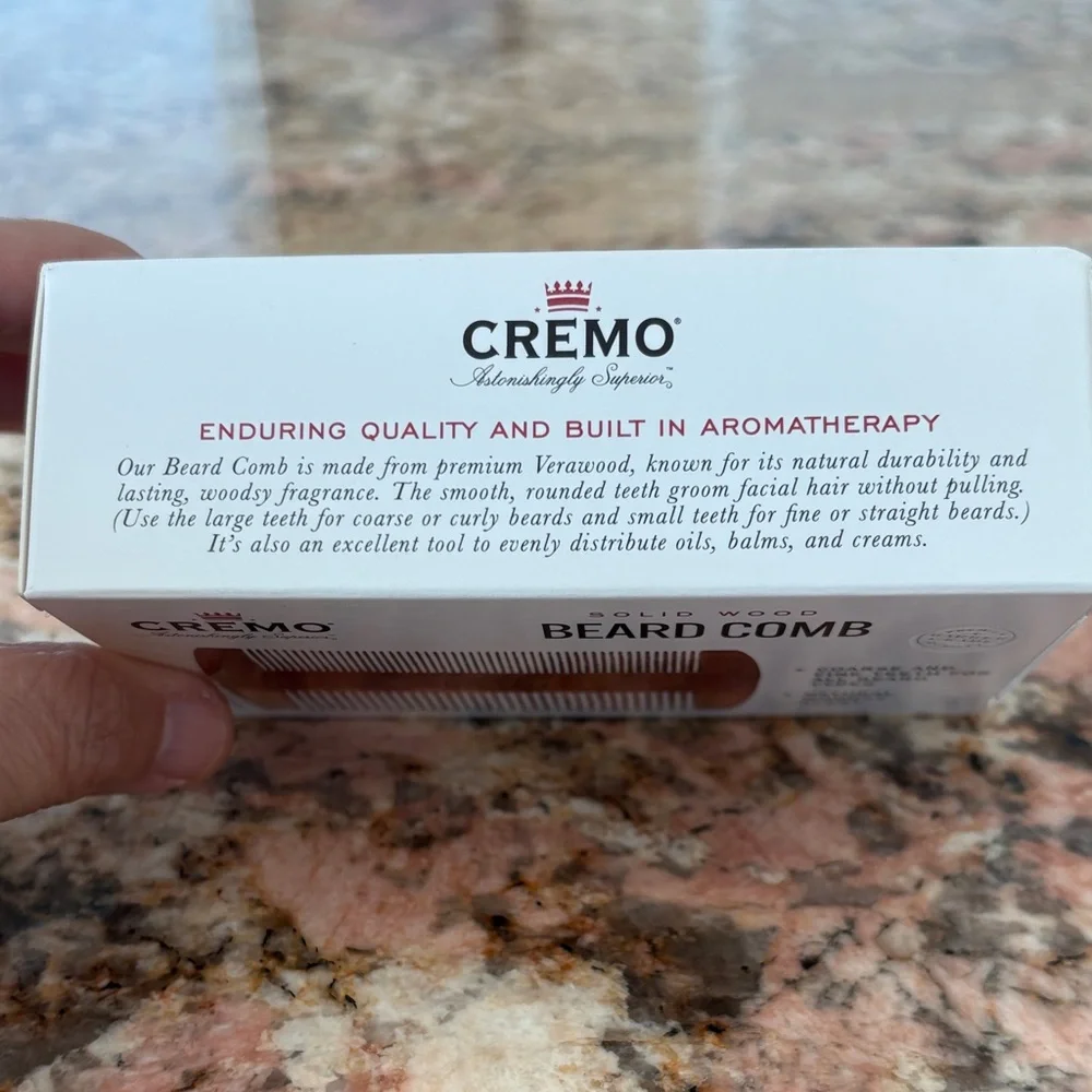 Cremo Solid Wood Beard Comb - Brown
